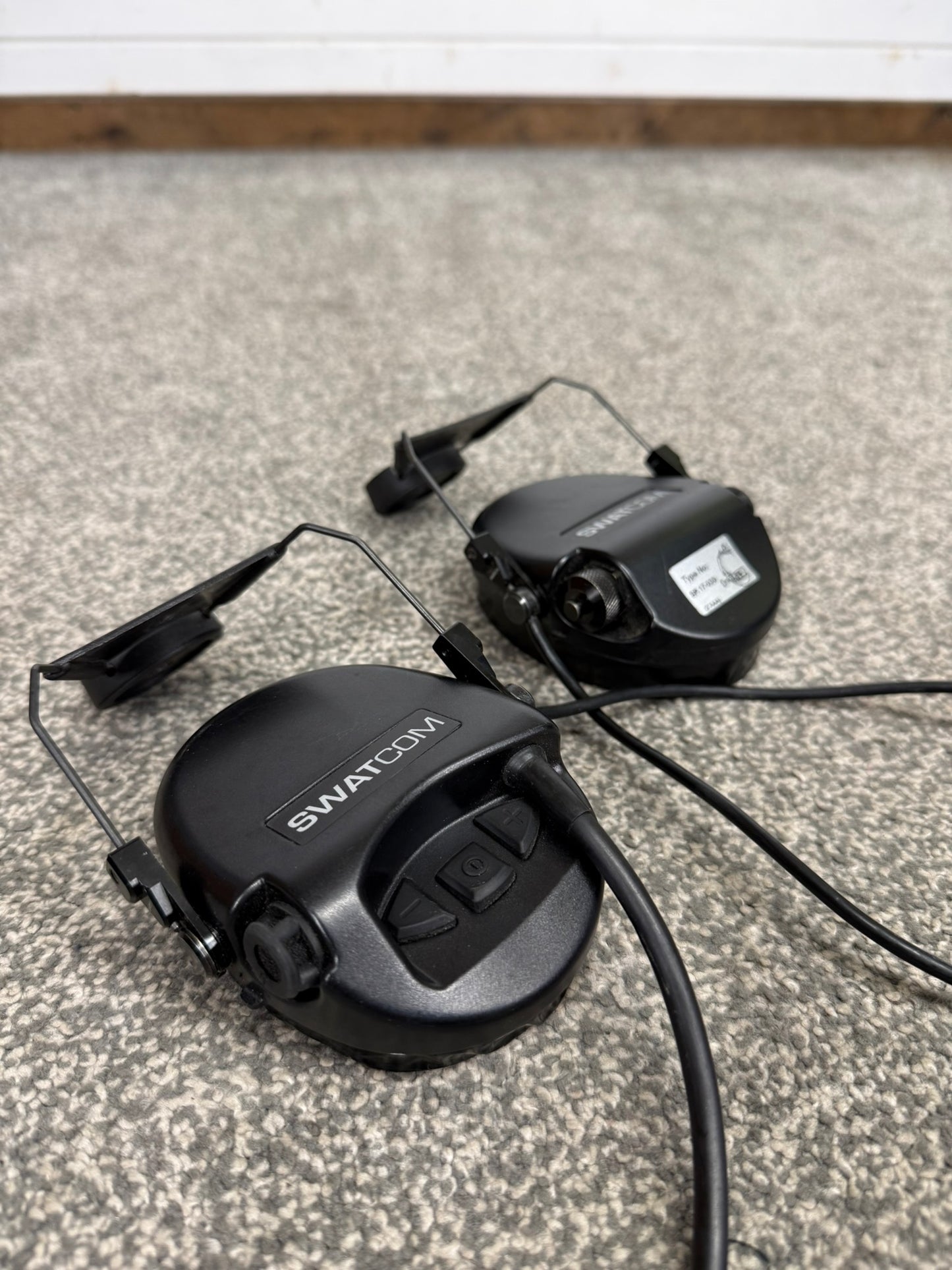 SwatCom Waterproof Headset Ex Police Helmet Mounted WORKING