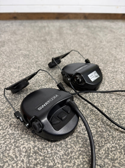 SwatCom Waterproof Headset Ex Police Helmet Mounted WORKING