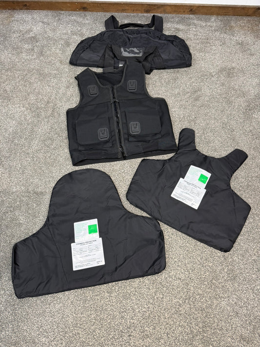 Ex Police Cooneen Body Armour Stab Vest + Bag MEDIUM Anti Stab & Ballistic HG1A & KR1