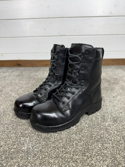 Ex Police Magnum Elite Shield Combat Boots Black Leather UK 5 Security Work