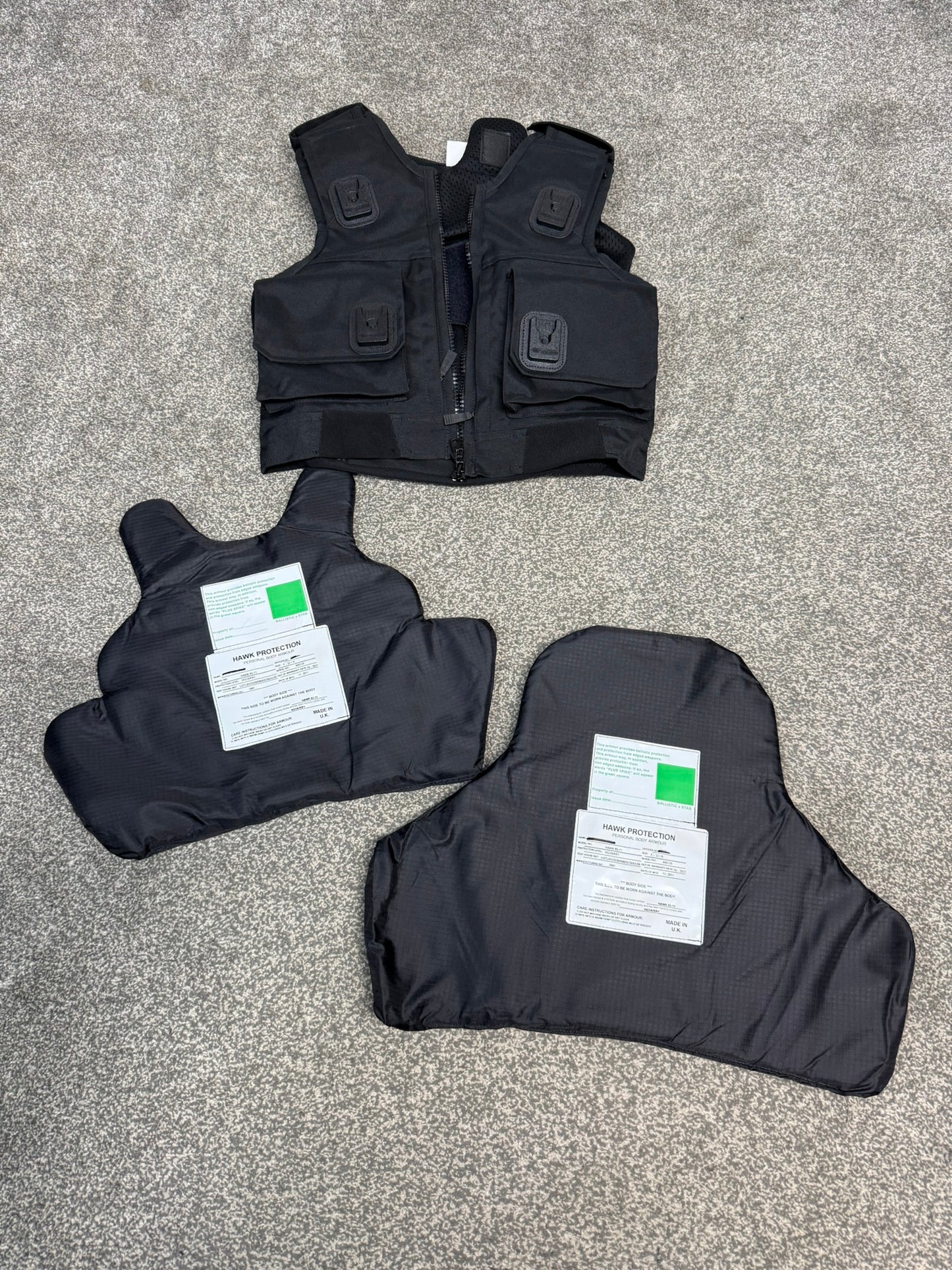 Ex Police Hawk Body Armour Stab Vest SMALL Anti Stab & Ballistic HG1A & KR1