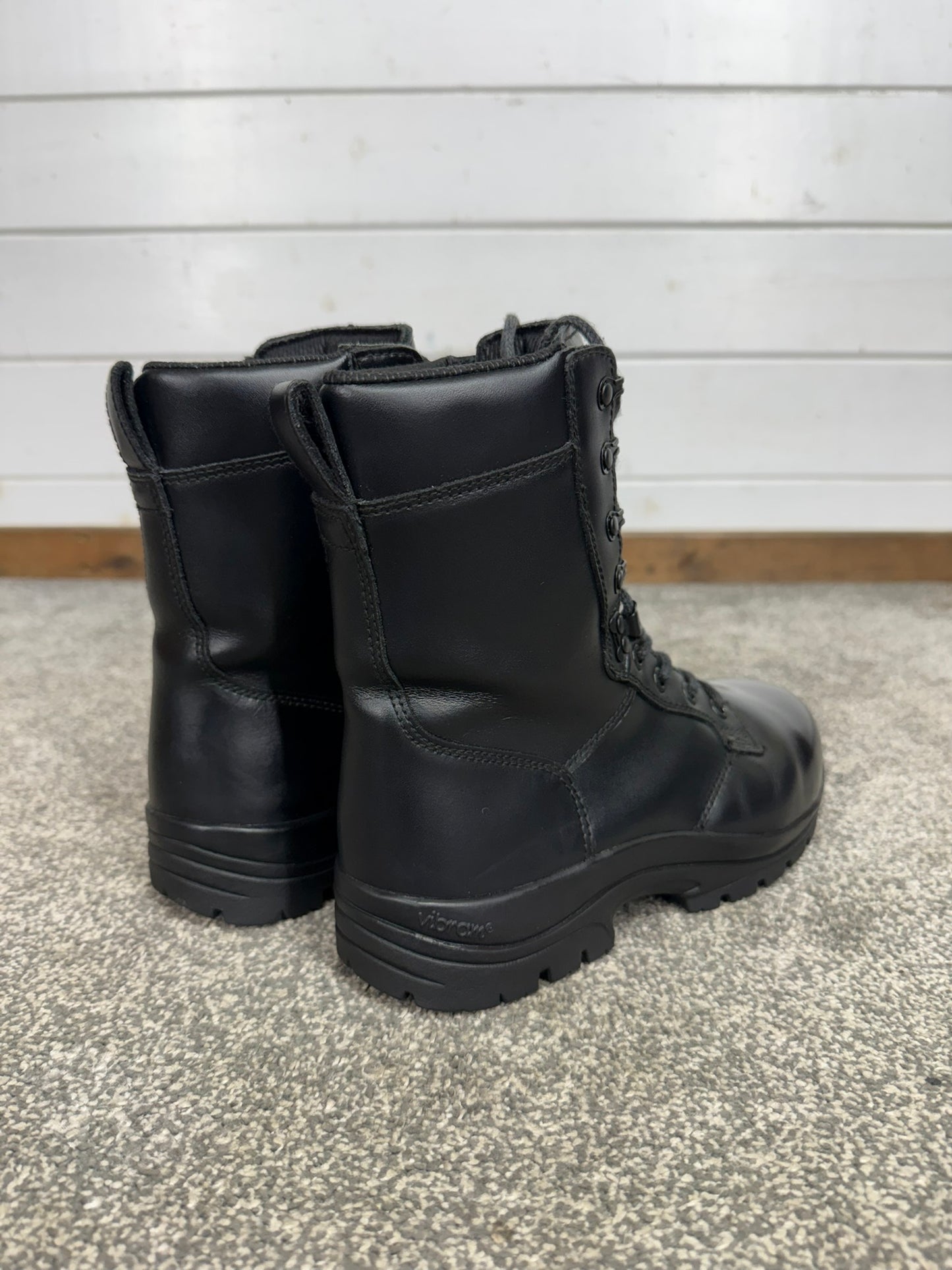 Ex Police Magnum Elite Shield Combat Boots Black Leather UK 5 Security Work
