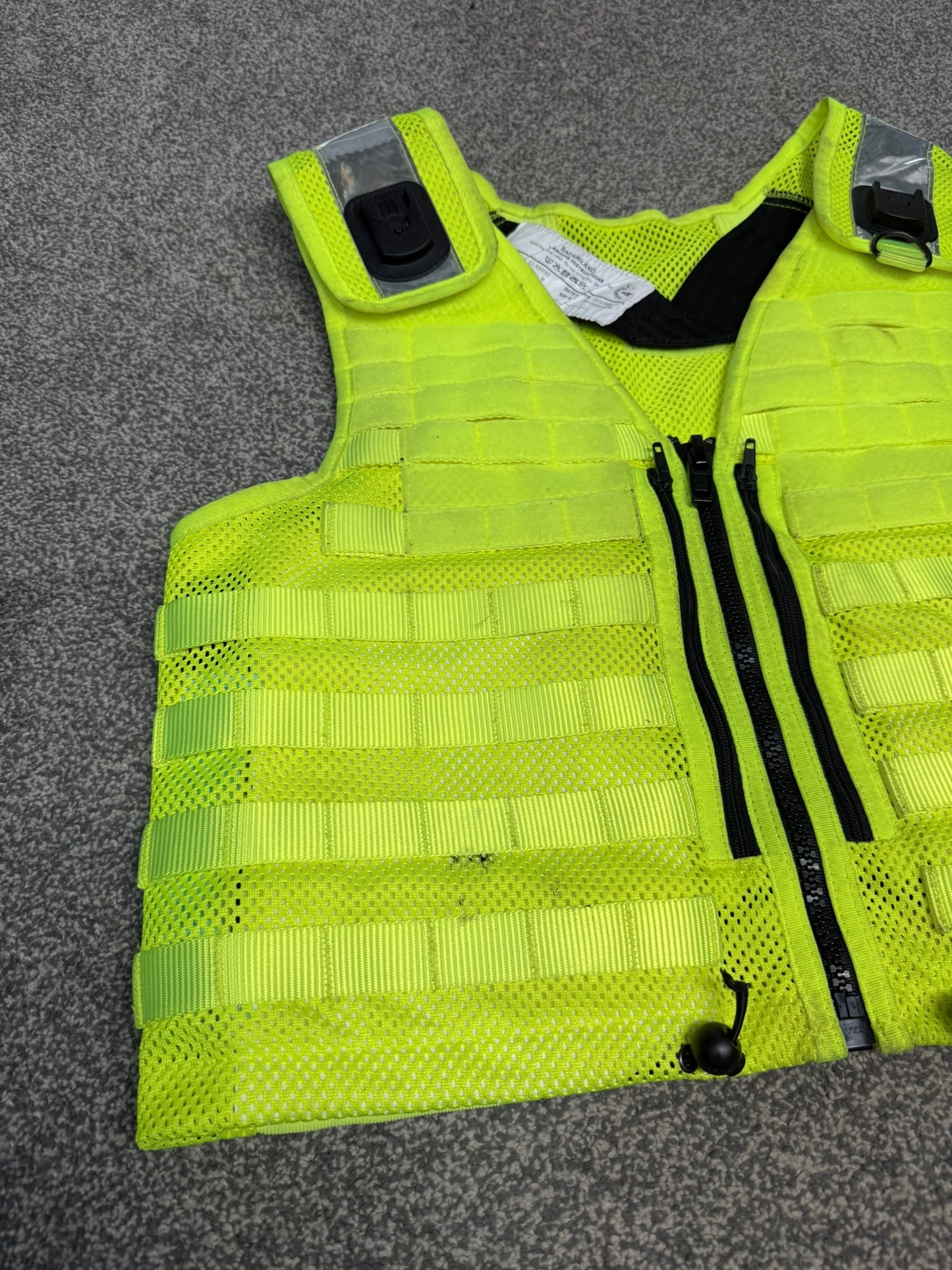 Ex Police Safariland Hi-Vis MOLLE Vest Utility Tactical Security Vest MEDIUM