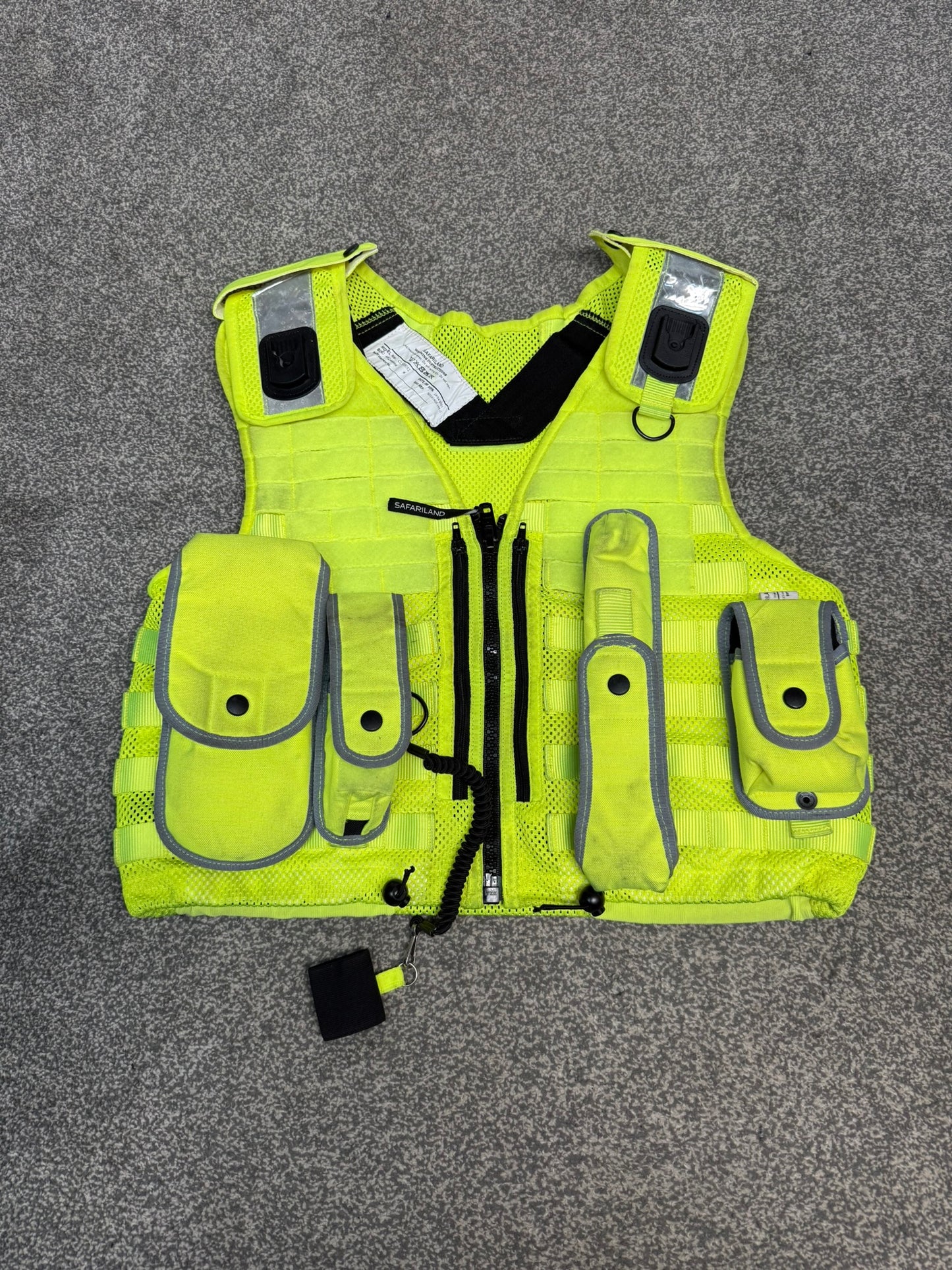 Ex Police Safariland Hi-Vis MOLLE Vest & Pouches Tactical Security Vest MEDIUM