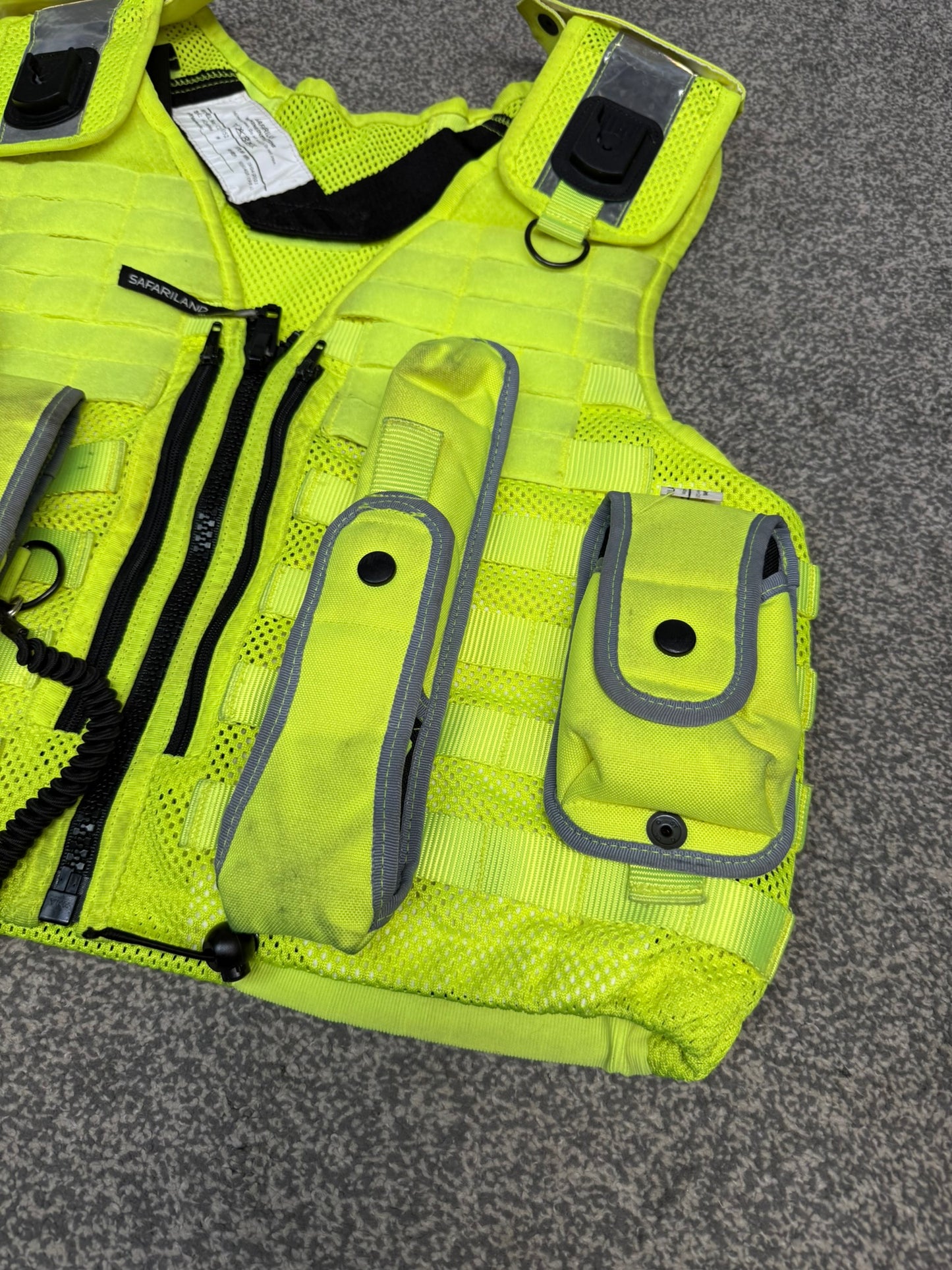 Ex Police Safariland Hi-Vis MOLLE Vest & Pouches Tactical Security Vest MEDIUM