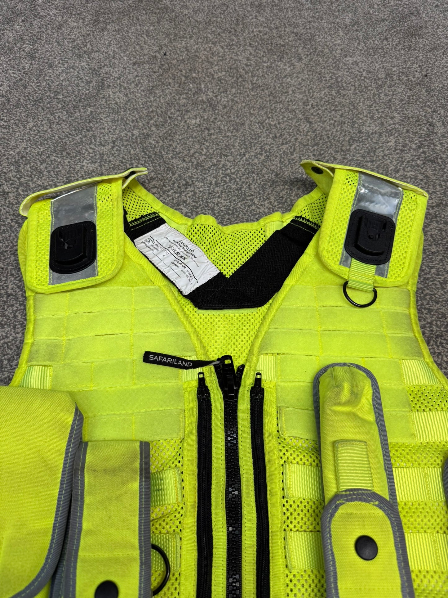 Ex Police Safariland Hi-Vis MOLLE Vest & Pouches Tactical Security Vest MEDIUM