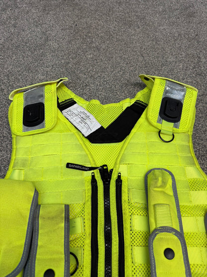 Ex Police Safariland Hi-Vis MOLLE Vest & Pouches Tactical Security Vest MEDIUM
