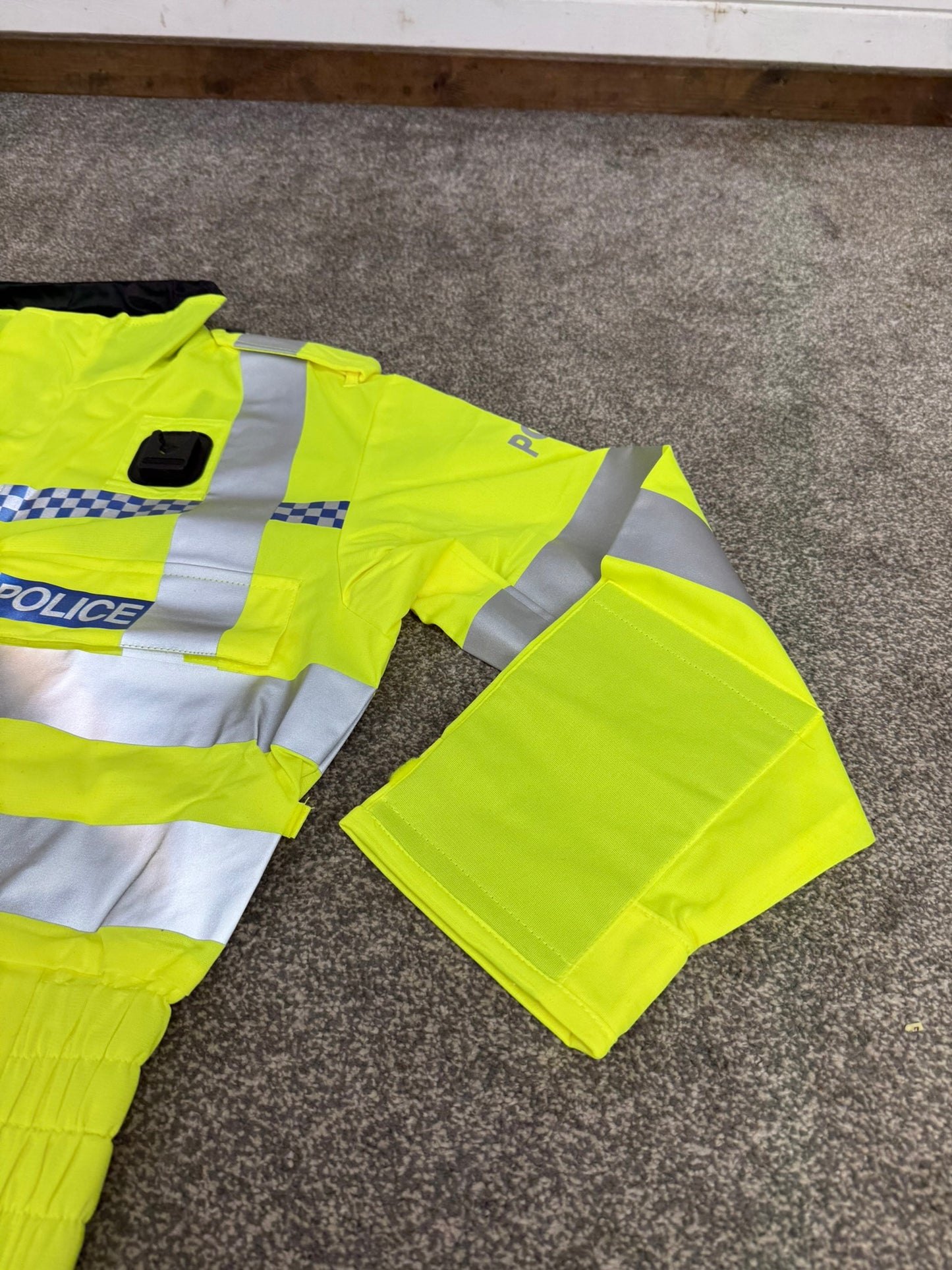 NEW Ex Police Hi-Vis Lightweight Blouson Bomber Jacket With Badge MEDIUM Film TV Uniform Collector Display