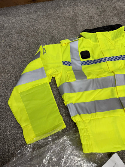 NEW Ex Police Hi-Vis Lightweight Blouson Bomber Jacket With Badge MEDIUM Film TV Uniform Collector Display