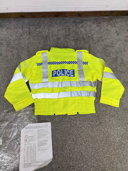 NEW Ex Police Hi-Vis Lightweight Blouson Bomber Jacket With Badge MEDIUM Film TV Uniform Collector Display