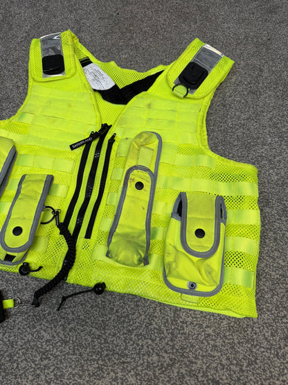 Ex Police Safariland Hi-Vis MOLLE Vest & Pouches Tactical Security Vest X LARGE