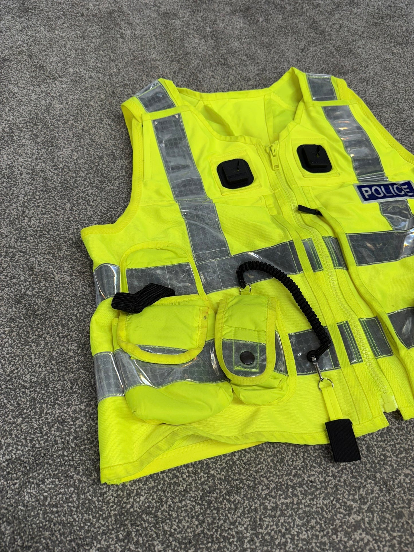 Ex Police Hi Vis Utility Tac Vest & Pouches Model 774 Badged - X Large