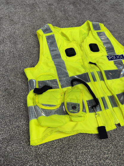 Ex Police Hi Vis Utility Tac Vest & Pouches Model 774 Badged - X Large