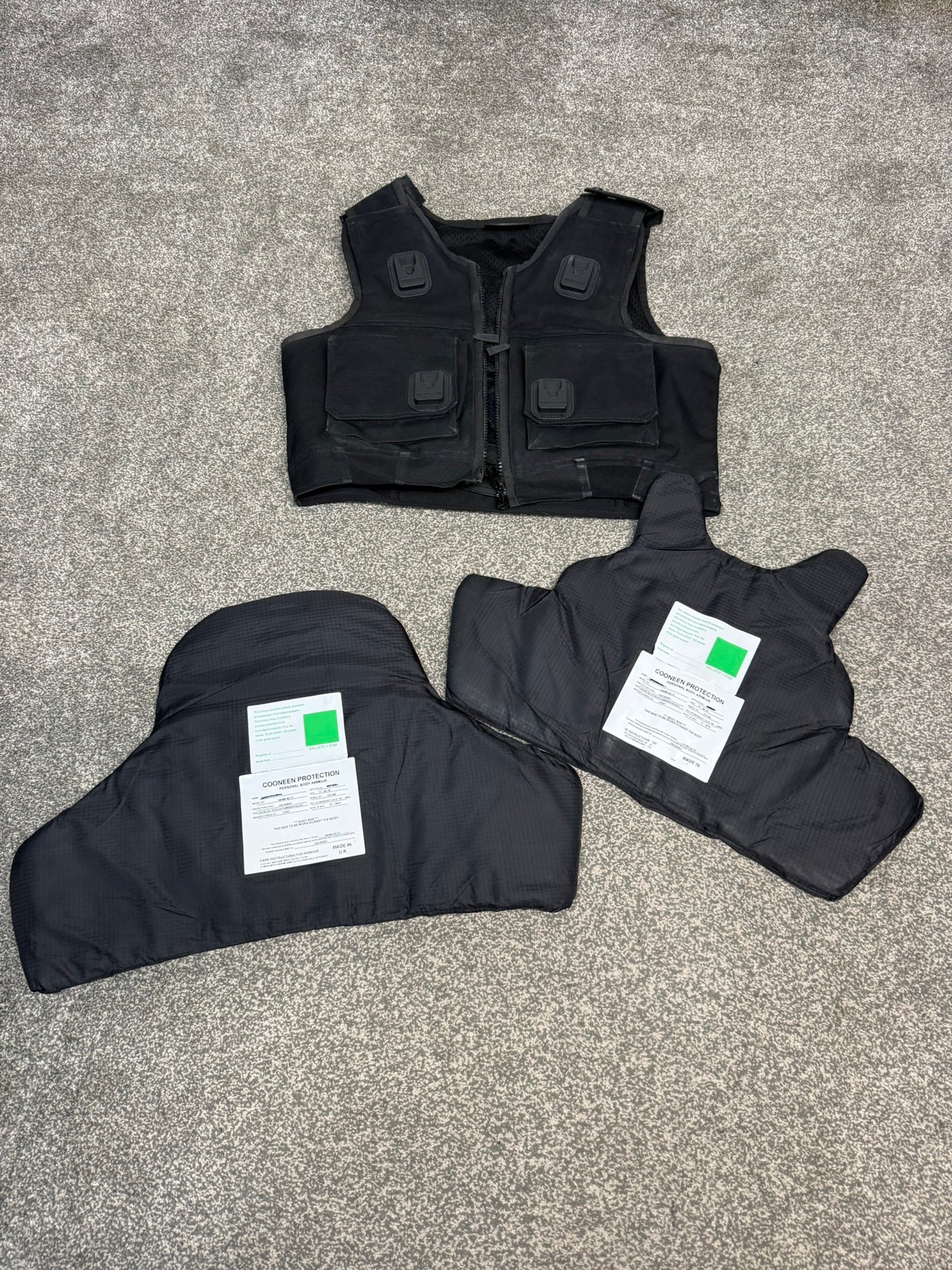 Ex Police Cooneen Body Armour Stab Vest MEDIUM Anti Stab & Ballistic HG1A & KR1