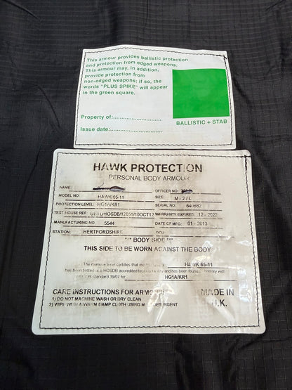 Ex Police Cooneen Body Armour Stab Vest MEDIUM Anti Stab & Ballistic HG1A & KR1