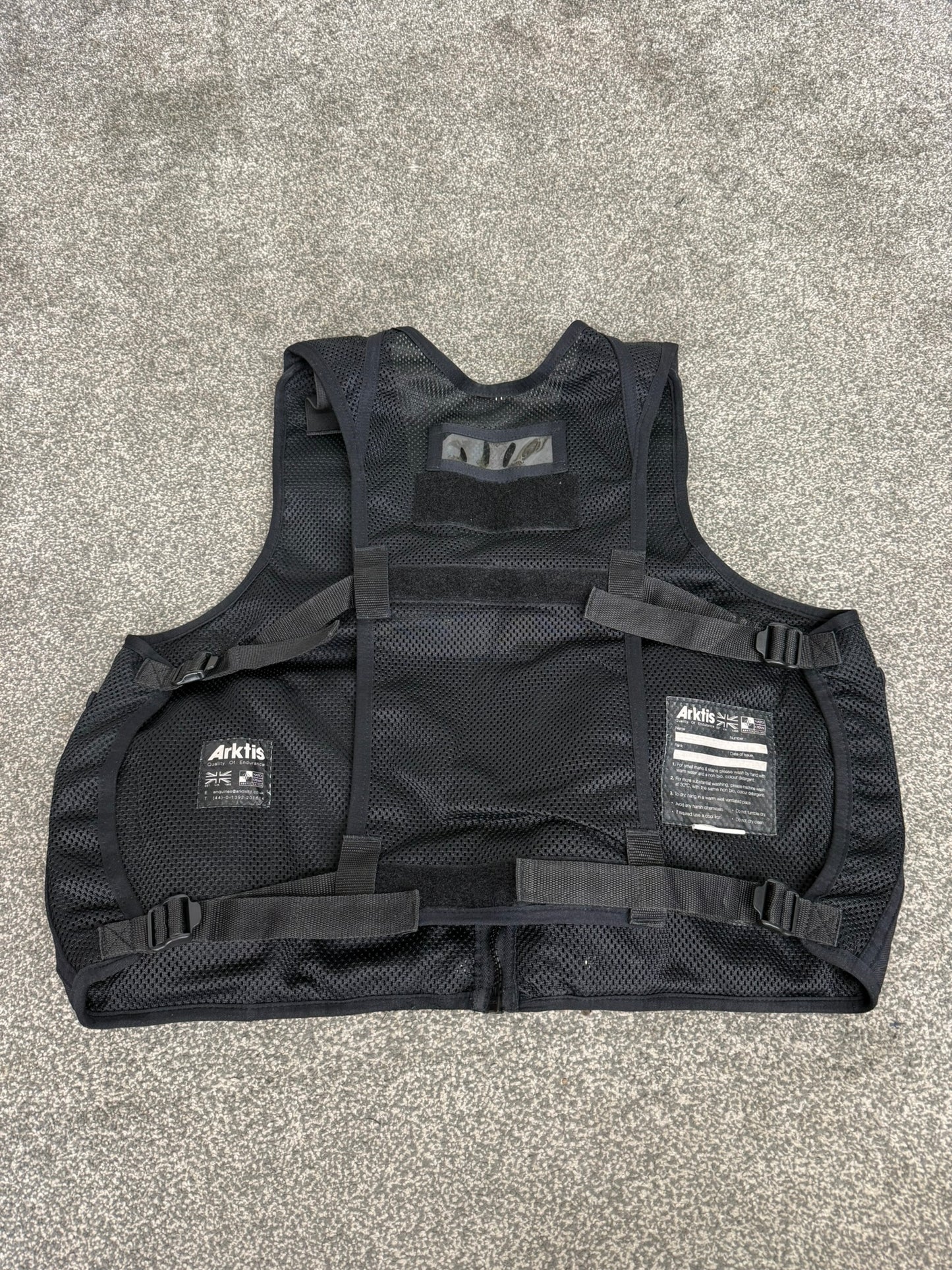 Black Arktis Tac Vest Ex Police Utility Vest & Pouches Security Airsoft - Medium