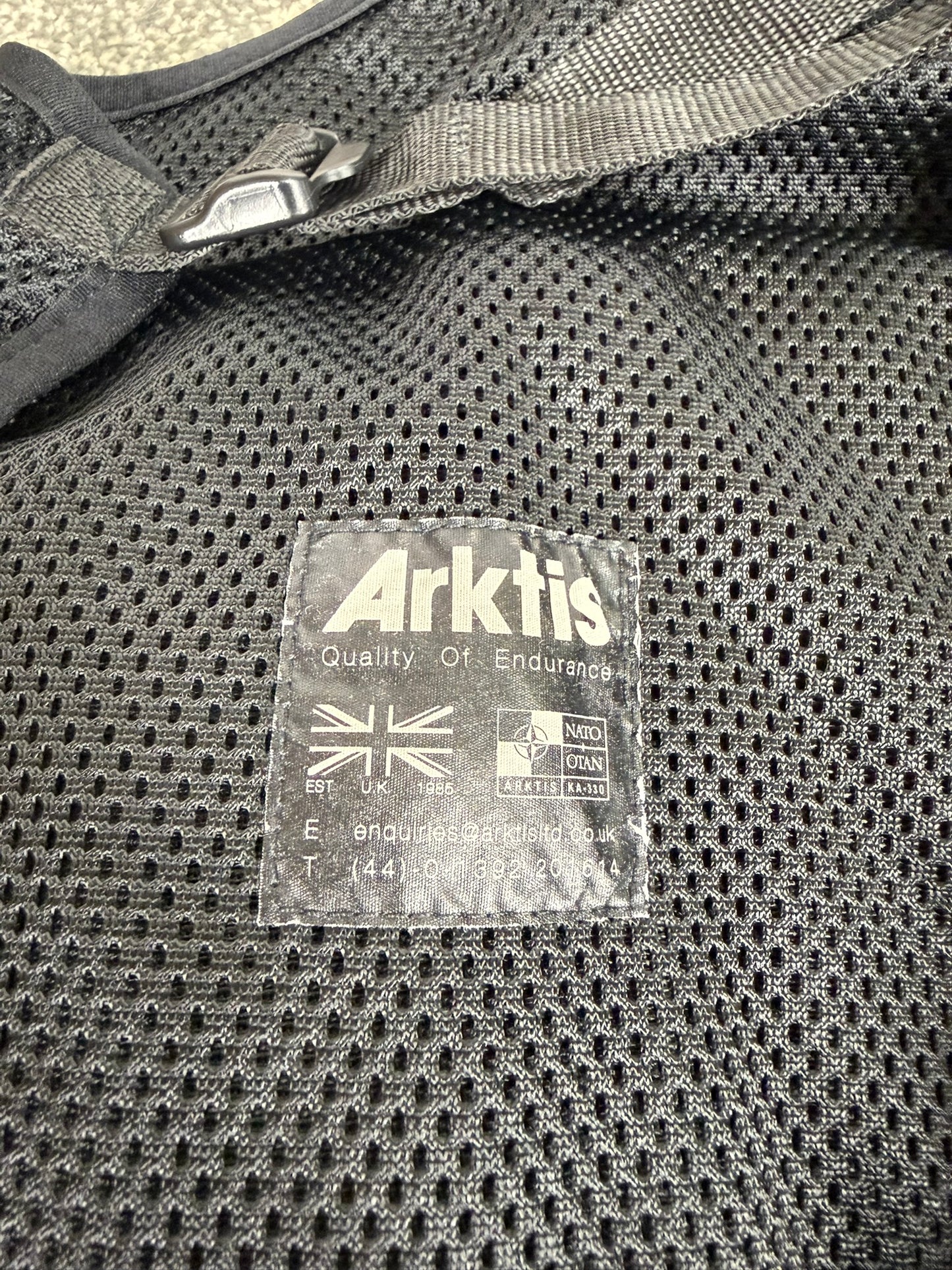 Black Arktis Tac Vest Ex Police Utility Vest & Pouches Security Airsoft - Medium