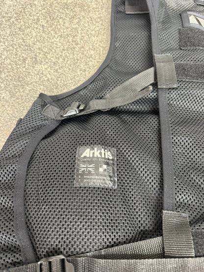 Black Arktis Tac Vest Ex Police Utility Vest & Pouches Security Airsoft - Medium