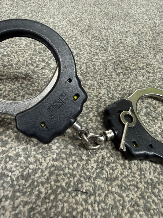 ASP Model 100 Chain Handcuffs Ex Police Collector Cuffs