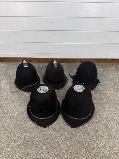 5x Ex Police Bobby Helmet Custodian Helmet Job Lot Film Display Theatre