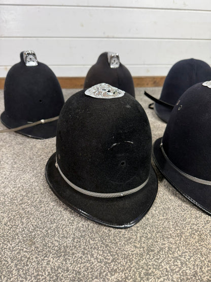 5x Ex Police Bobby Helmet Custodian Helmet Job Lot Film Display Theatre