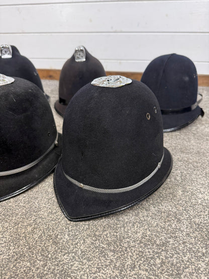 5x Ex Police Bobby Helmet Custodian Helmet Job Lot Film Display Theatre