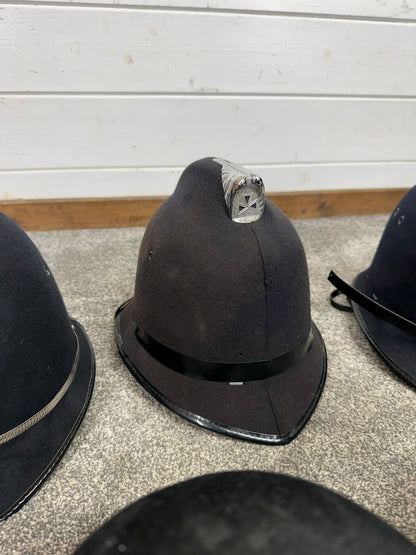 5x Ex Police Bobby Helmet Custodian Helmet Job Lot Film Display Theatre