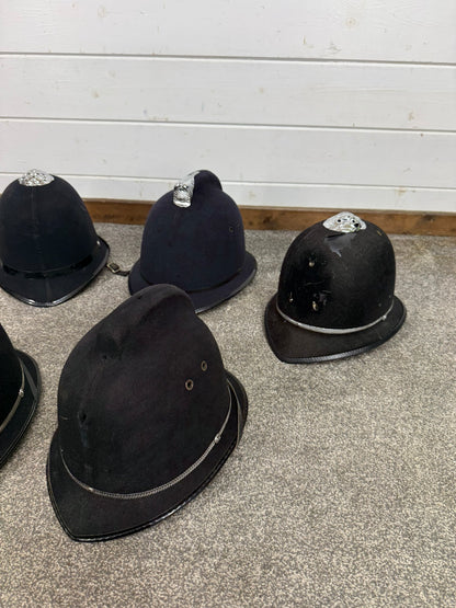 6x Ex Police Bobby Helmet Custodian Helmet Job Lot Film Display Theatre