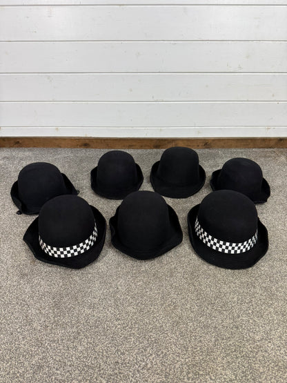 7x Ex Police WPC Bowler Hat Job Lot Fancy Dress Theatre Display