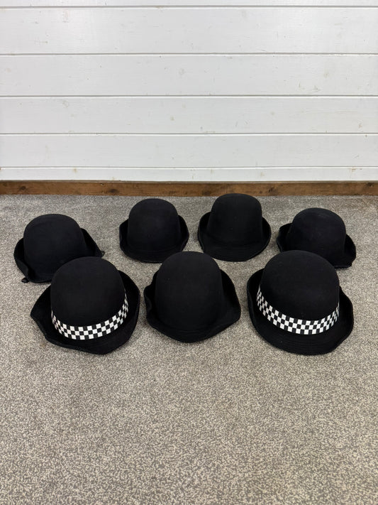 7x Ex Police WPC Bowler Hat Job Lot Fancy Dress Theatre Display