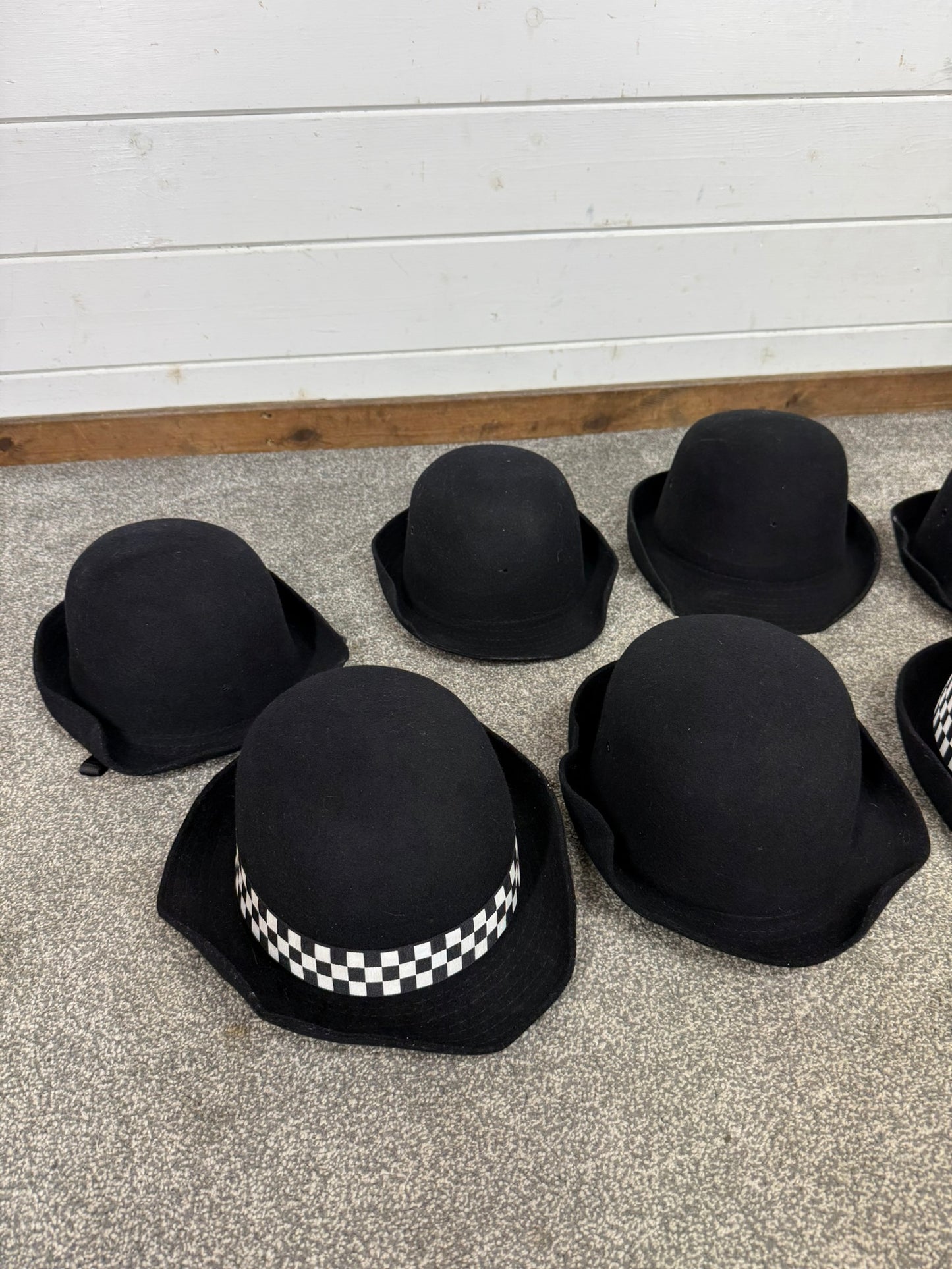 7x Ex Police WPC Bowler Hat Job Lot Fancy Dress Theatre Display