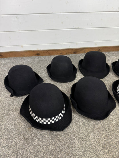 7x Ex Police WPC Bowler Hat Job Lot Fancy Dress Theatre Display