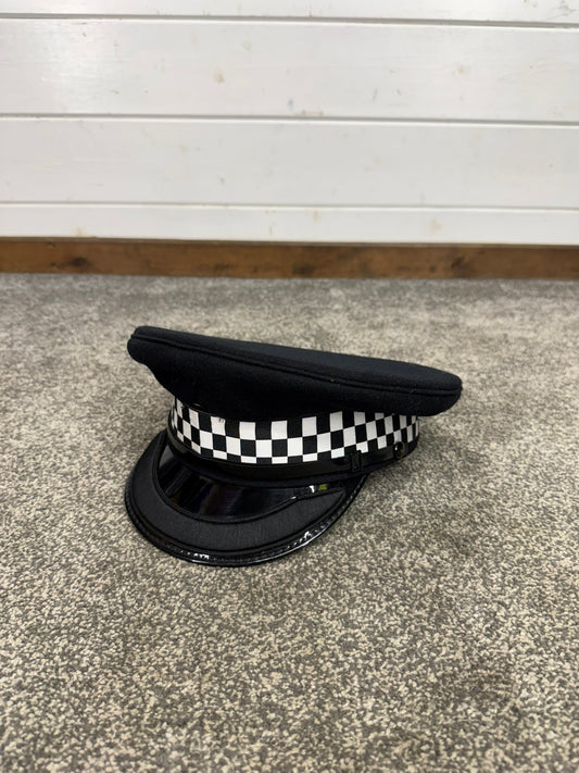 Ex Police Inspector Peak Cap 56cm Rank Banded Film TV Collector