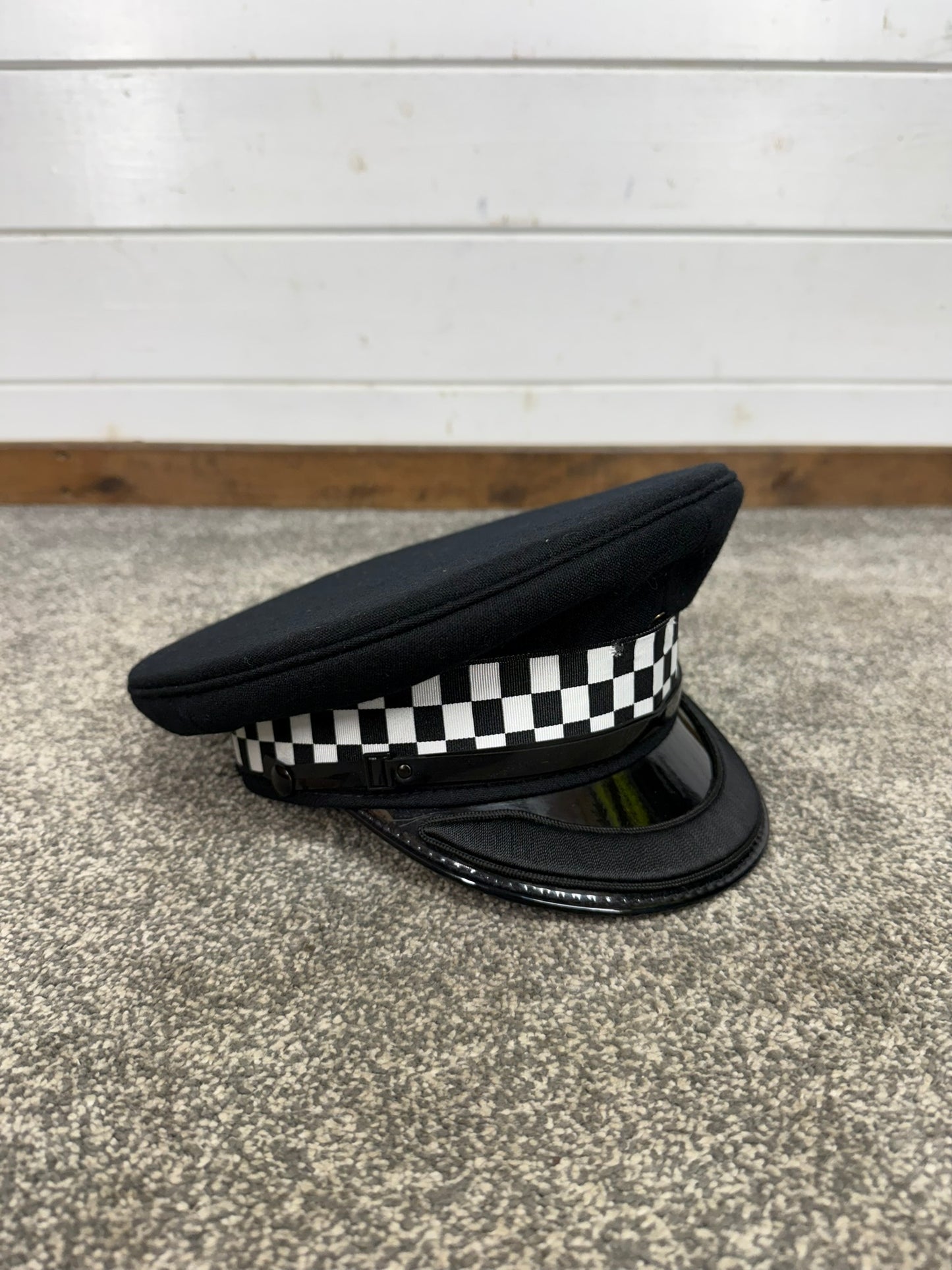 Ex Police Inspector Peak Cap 56cm Rank Banded Film TV Collector