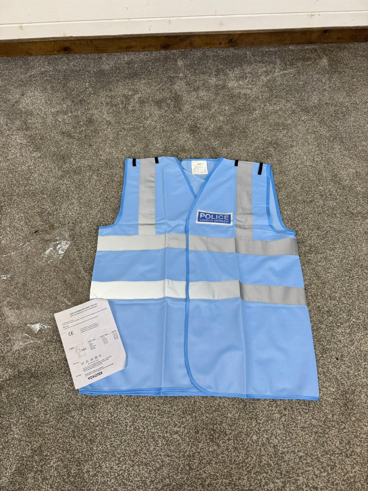 NEW Ex Police Liaison Officer Hi-Vis Vest Collector Film TV Display
