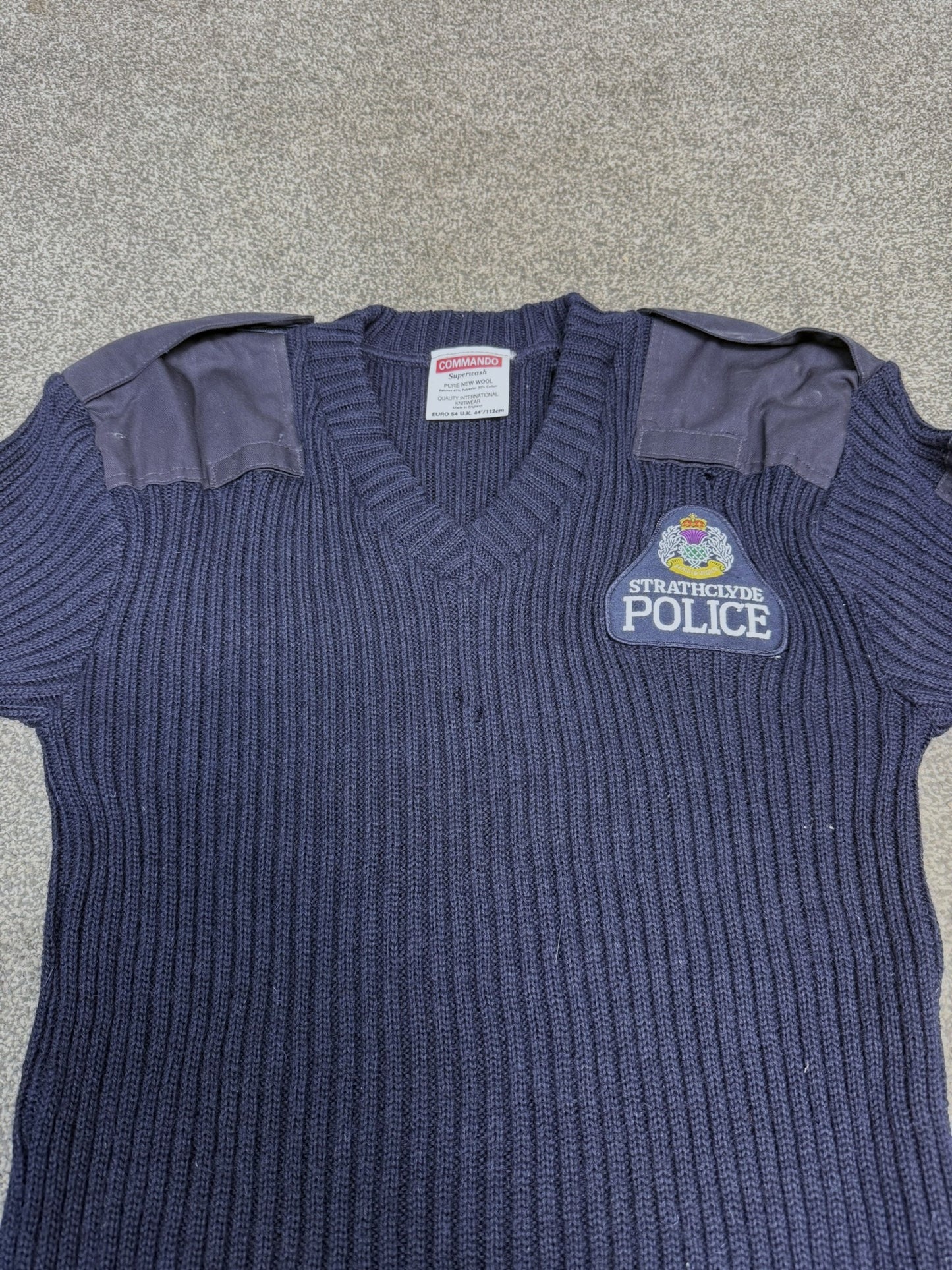 Ex Strathclyde Police Pullover Commando Wool Jumper 44" Collector Film TV Display