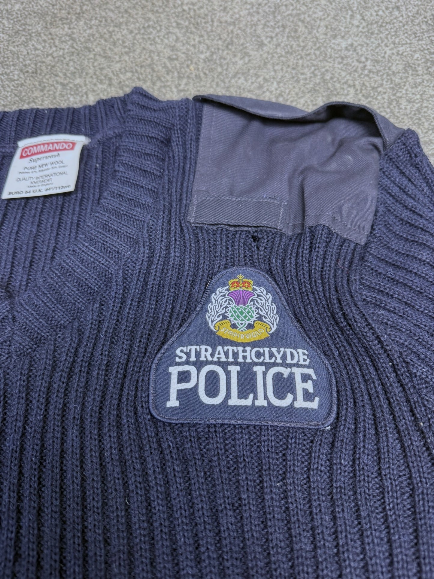 Ex Strathclyde Police Pullover Commando Wool Jumper 44" Collector Film TV Display
