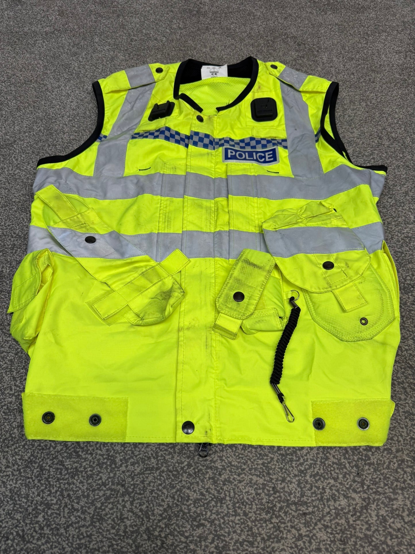 Ex Police Hi Vis Utility Vest Equipment Vest Gilet Model 232 BADGED - Medium