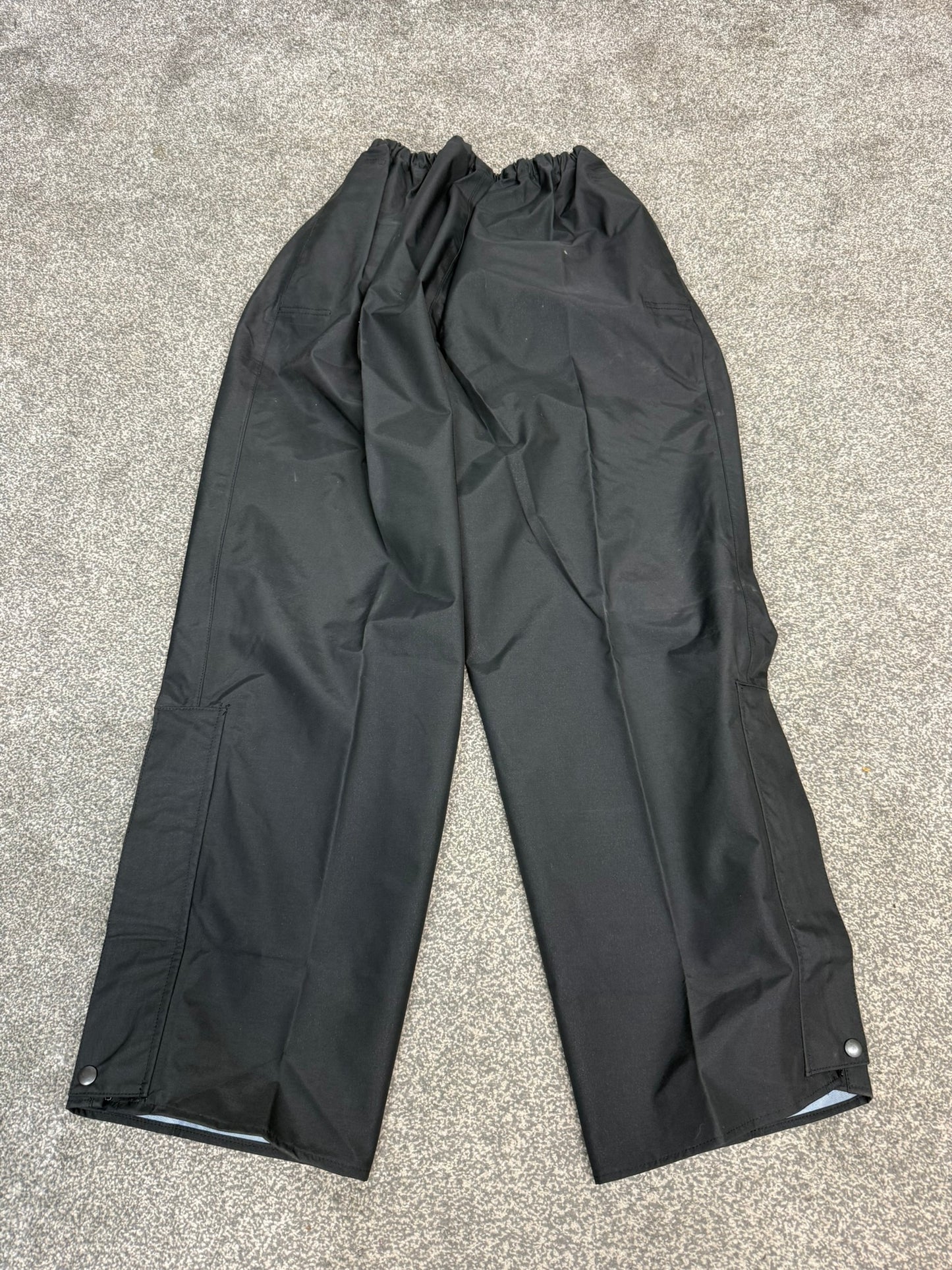 Ex Police Black Gore-Tex Trousers Scotgreat Waterproof Over Trousers - LARGE