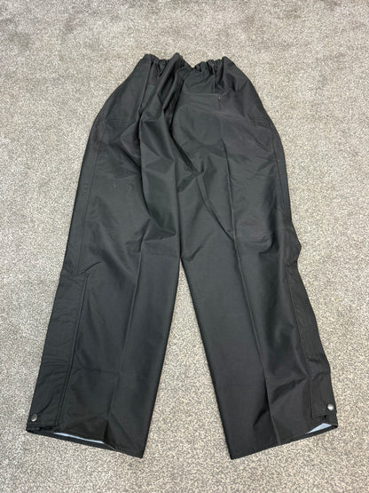 Ex Police Black Gore-Tex Trousers Scotgreat Waterproof Over Trousers - LARGE