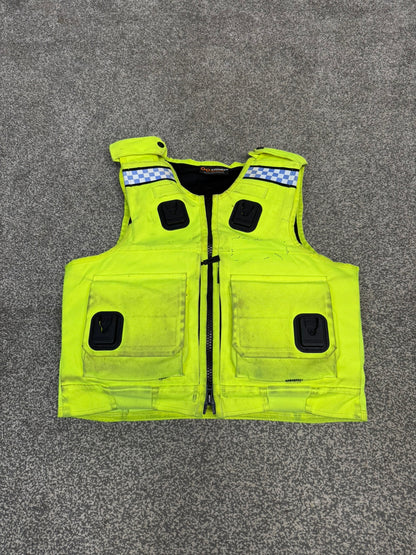 Ex Police Cooneen Hi Vis Body Armour Stab Vest MEDIUM - Anti Stab & Ballistic HG1A & KR1