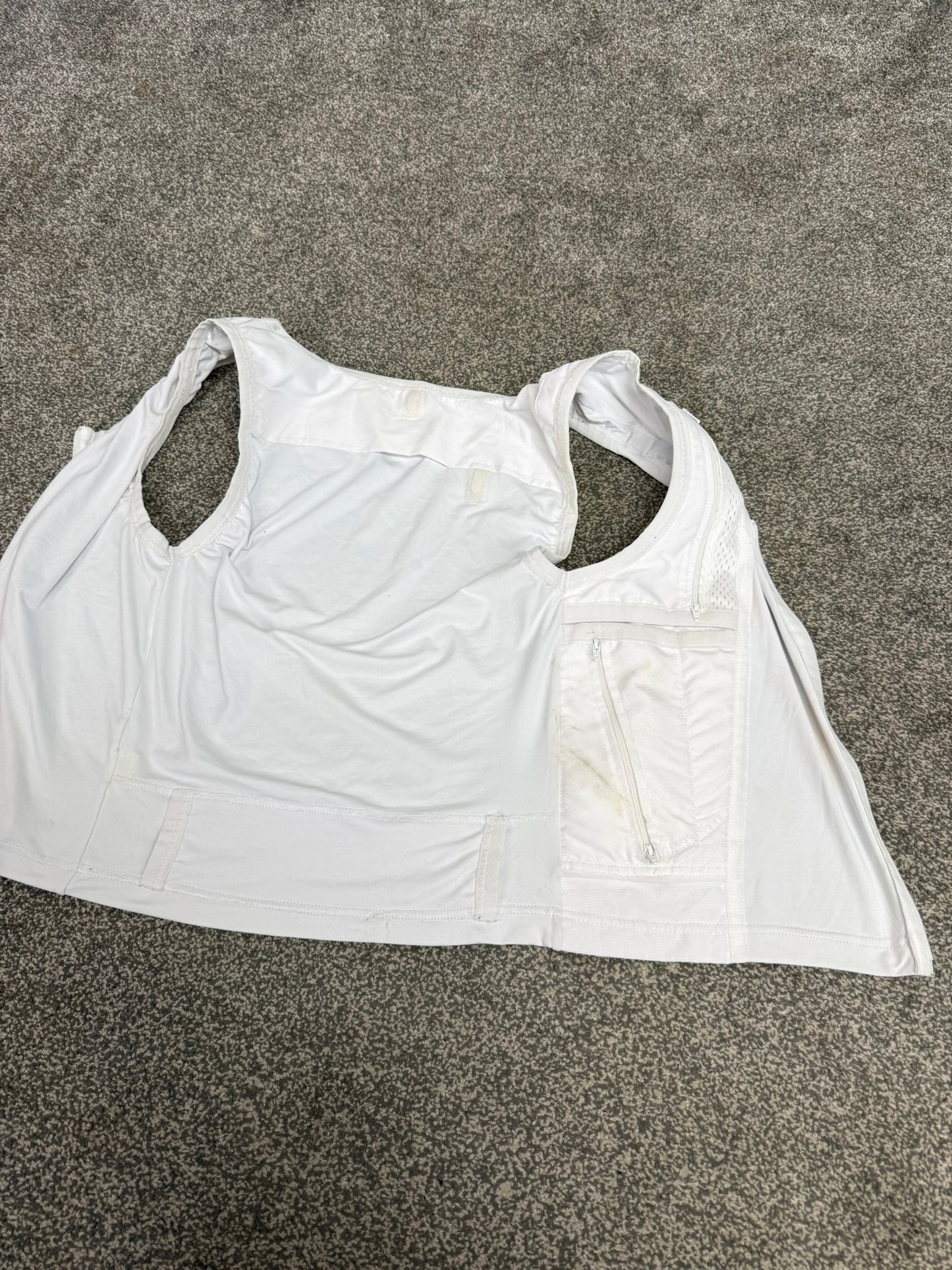 Sonic Covert White Radio Vest Harness Sepura Delta Ex Police Security Comms