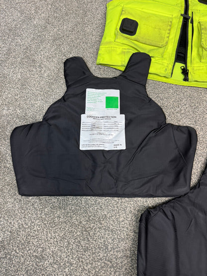 Ex Police Cooneen Hi Vis Body Armour Stab Vest MEDIUM - Anti Stab & Ballistic HG1A & KR1