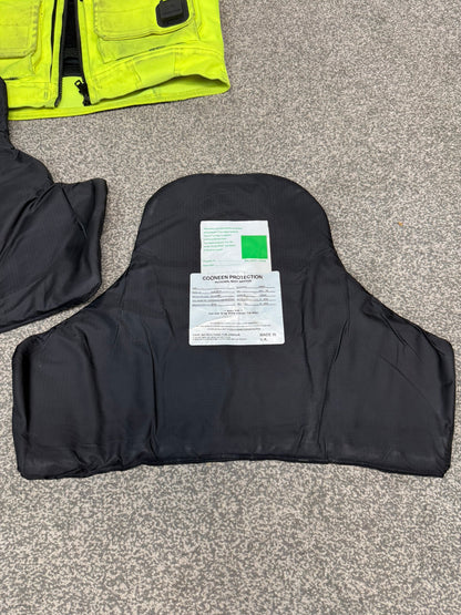 Ex Police Cooneen Hi Vis Body Armour Stab Vest MEDIUM - Anti Stab & Ballistic HG1A & KR1