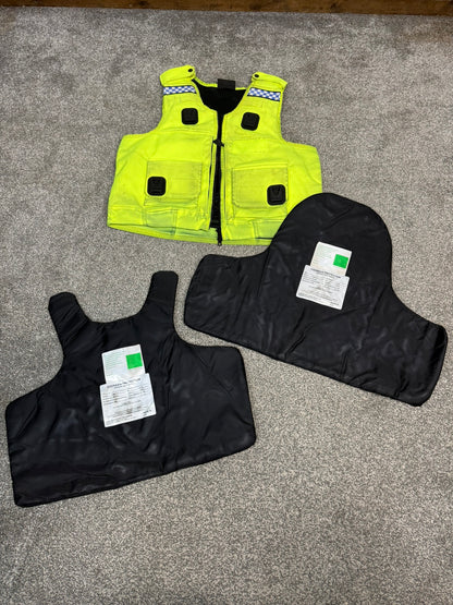 Ex Police Cooneen Hi Vis Body Armour Stab Vest X LARGE - Anti Stab & Ballistic HG1A & KR1