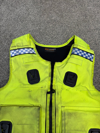 Ex Police Cooneen Hi Vis Body Armour Stab Vest LARGE - Anti Stab & Ballistic HG1A & KR1