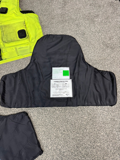 Ex Police Cooneen Hi Vis Body Armour Stab Vest LARGE - Anti Stab & Ballistic HG1A & KR1