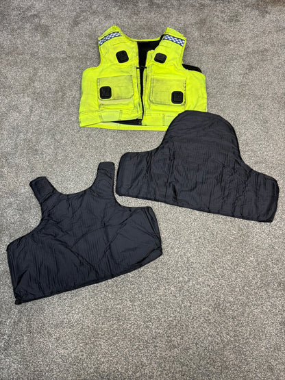 Ex Police Cooneen Hi Vis Body Armour Stab Vest LARGE - Anti Stab & Ballistic HG1A & KR1