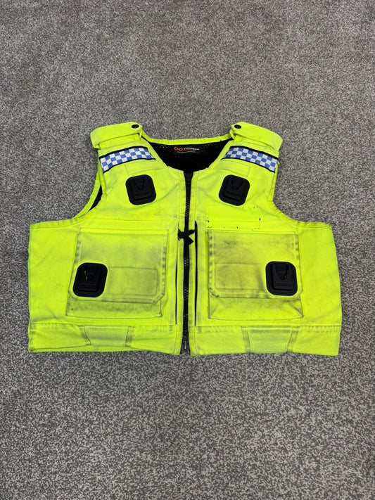 Ex Police Cooneen Hi Vis Body Armour Stab Vest LARGE - Anti Stab & Ballistic HG1A & KR1