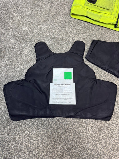 Ex Police Cooneen Hi Vis Body Armour Stab Vest LARGE - Anti Stab & Ballistic HG1A & KR1
